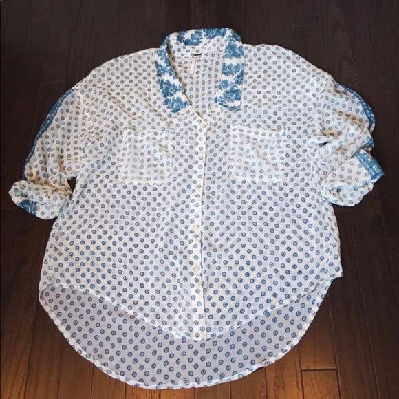 Free People sheer button down size L - Picture 3 of 8